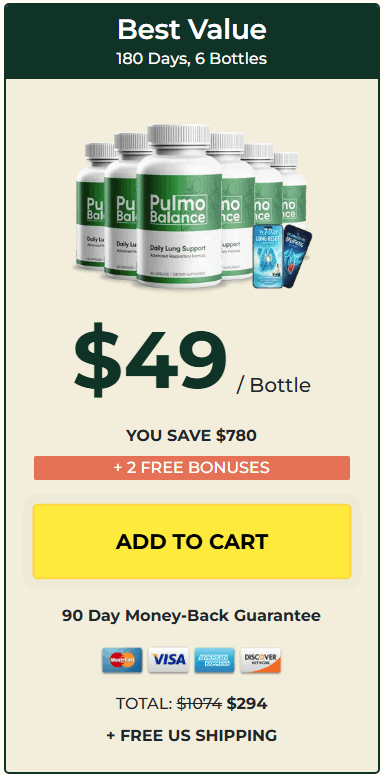 Pulmo Balance 6 bottle package